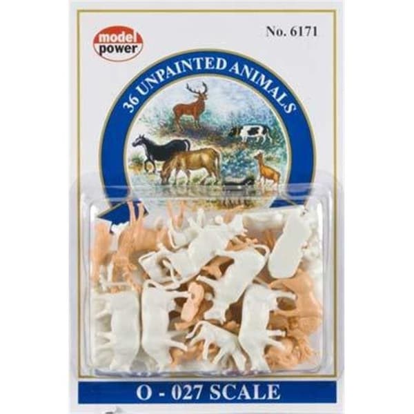 Model Power Model Power MDP6171 36 Piece O Scale Unpainted Animals Figures MDP6171 - main